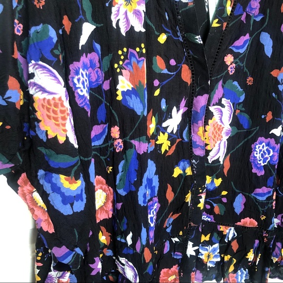 Anthropologie Plus Size Josie Dolman Floral Blouse - Picture 4 of 10